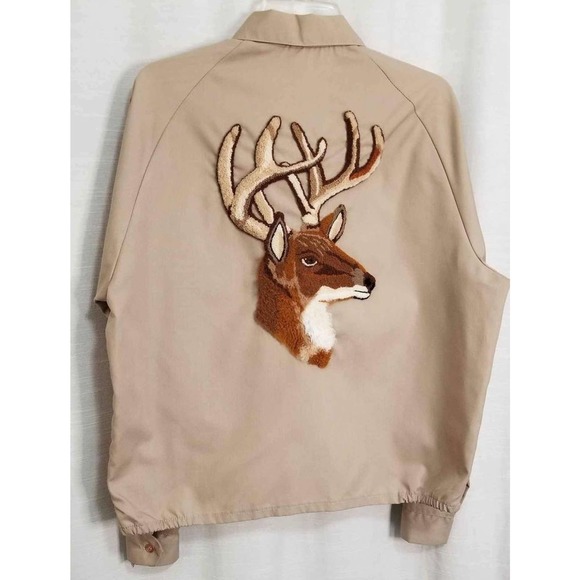 Auburn Other - Vintage Fuzzy Deer Head Tan Mens Large Jacket By Auburn Made In The USA!